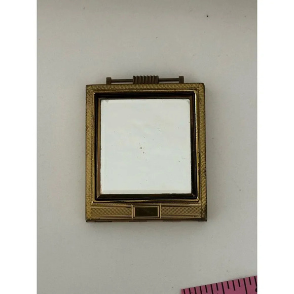Vintage Small Gold Metal Frame Twofold Goldtone Picture Frame Nursery Decor - Picture 1 of 9